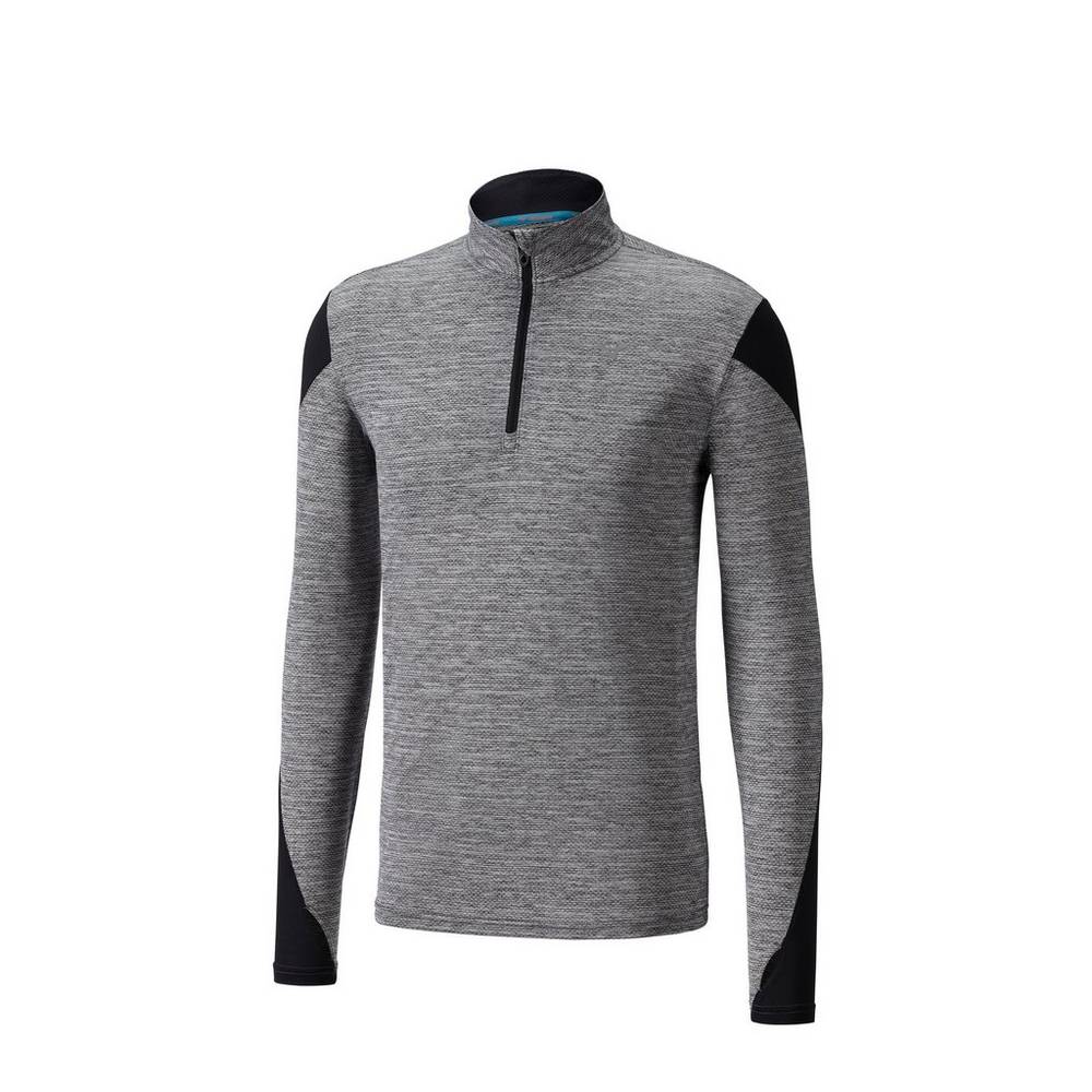 Panske Treningove Oblecenie Mizuno ALPHA LONG SLEEVE HALF ZIP 2.0 Bezecke Čierne Vypredaj FYIH20893
